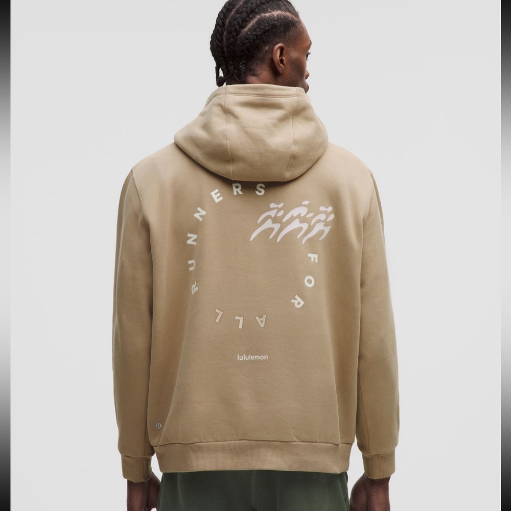 Lululemon Steady State Pullover Hoodie *For All Runners* Men’s Large Sheer Oak